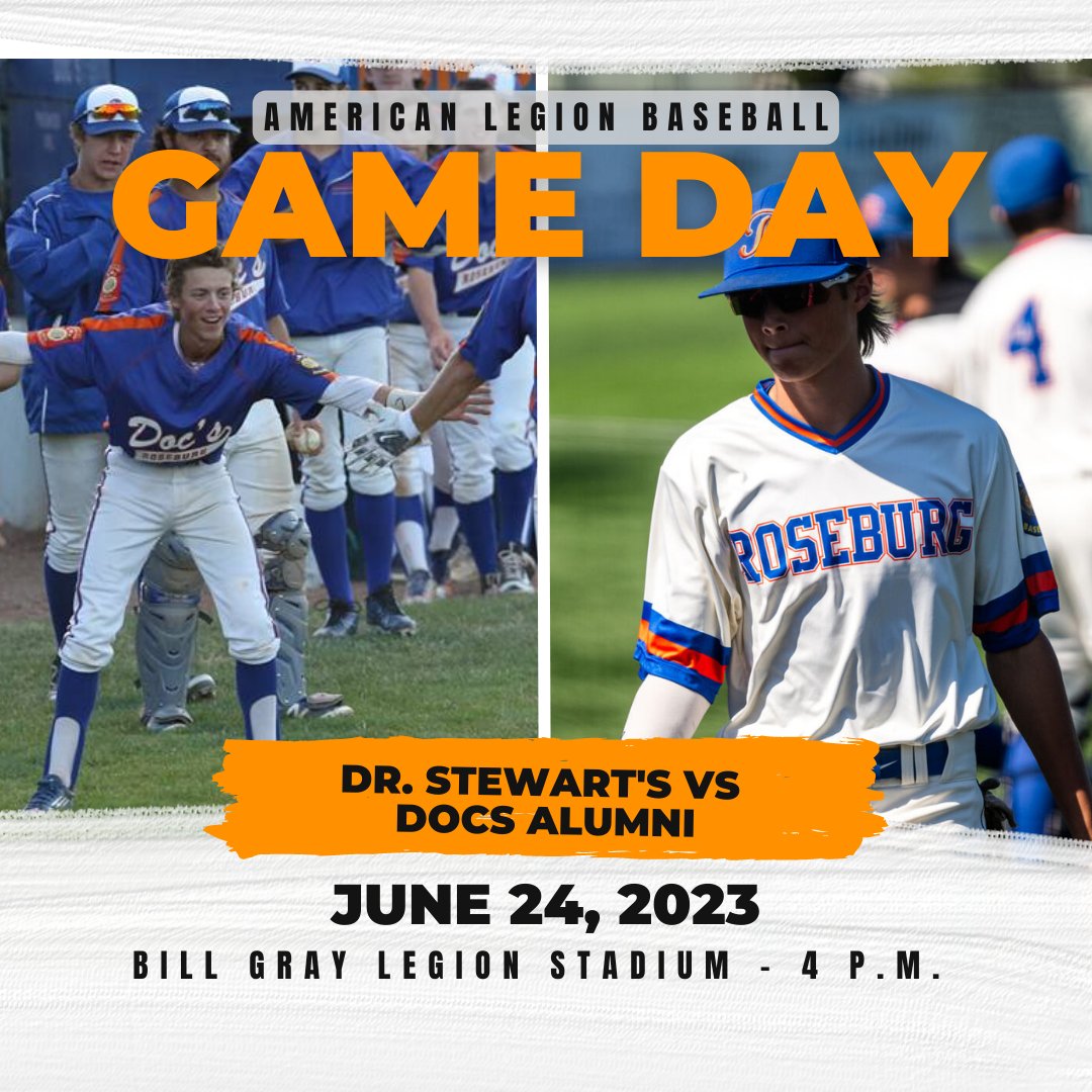 The Dr. Stewart's American Legion baseball team is hosting alumni for an exhibition tonight at 4 p.m. Come out to relive some memories or watch the live stream at 1490thescore.com/watch-roseburg… #GoDocs #UmpquaPreps