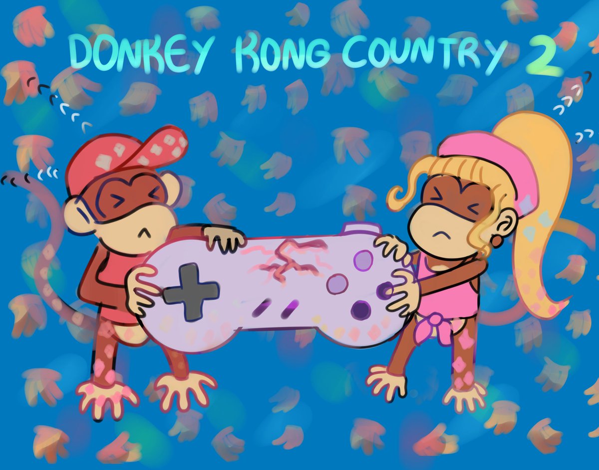 🐒Oh no,they are fighting again!

#donkeykong #donkeykongcountry #fanart #art #ilustração #ilustration #gamesfanart #games #digitalart
#drawing #iblispaintx #Nintendo #Diddykong #Dixiekong