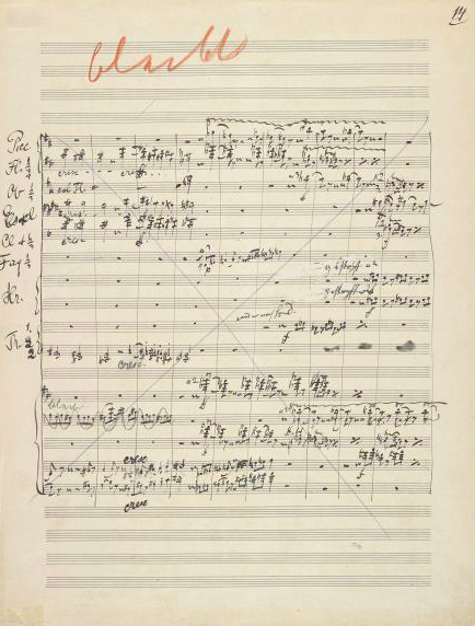 Mahler's sketches for his symphony no. 9! (from the Morgan Library)