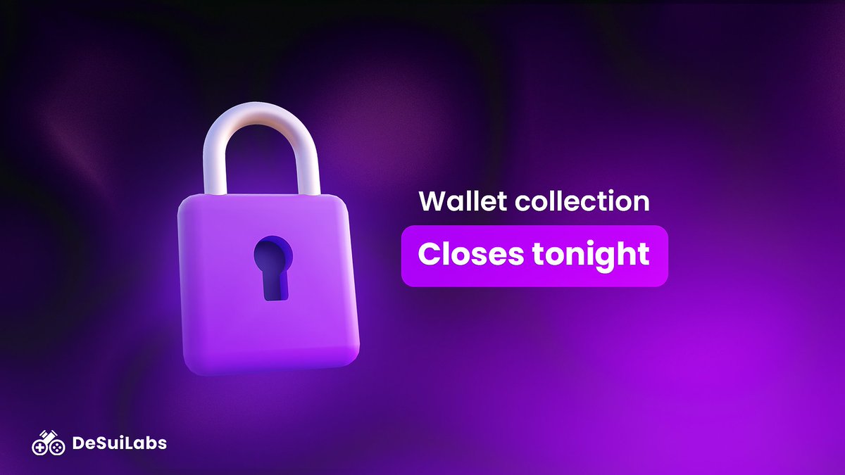 DeSuiLabs's tweet image. Lab entry closes tonight. 

Submit your wallet on Atlas3 to secure your free mint. 

100 OG spots left for giveaways over next 48hrs🔔👀