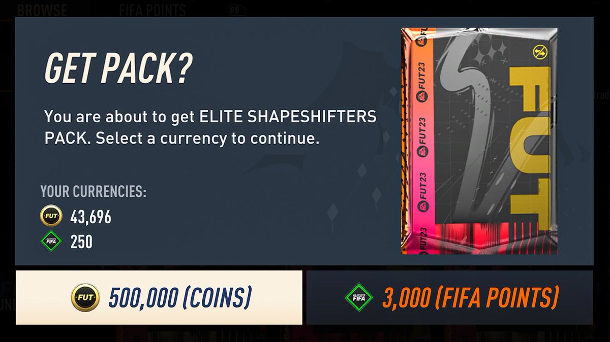 Does anyone want some FIFA points to open this 500K pack? 👀 Like, Retweet & Follow and I'll send a few of you points to open it! 🙂 #FIFA23