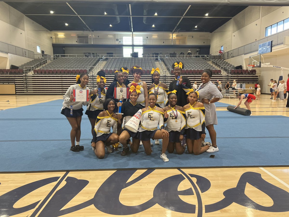 ELHSCompCheer's tweet image. 2023 NCA Summer Cheer Camp owes Varsity Comp NOTHING! 6 All- American nominations, 2 All-American team members, Top Team Cheer, Most Spirited Team, Superior Cheer, Excellent Chant, Pin It Forward recipients… we starting this season out #EagleStrong #SpiritIsForever