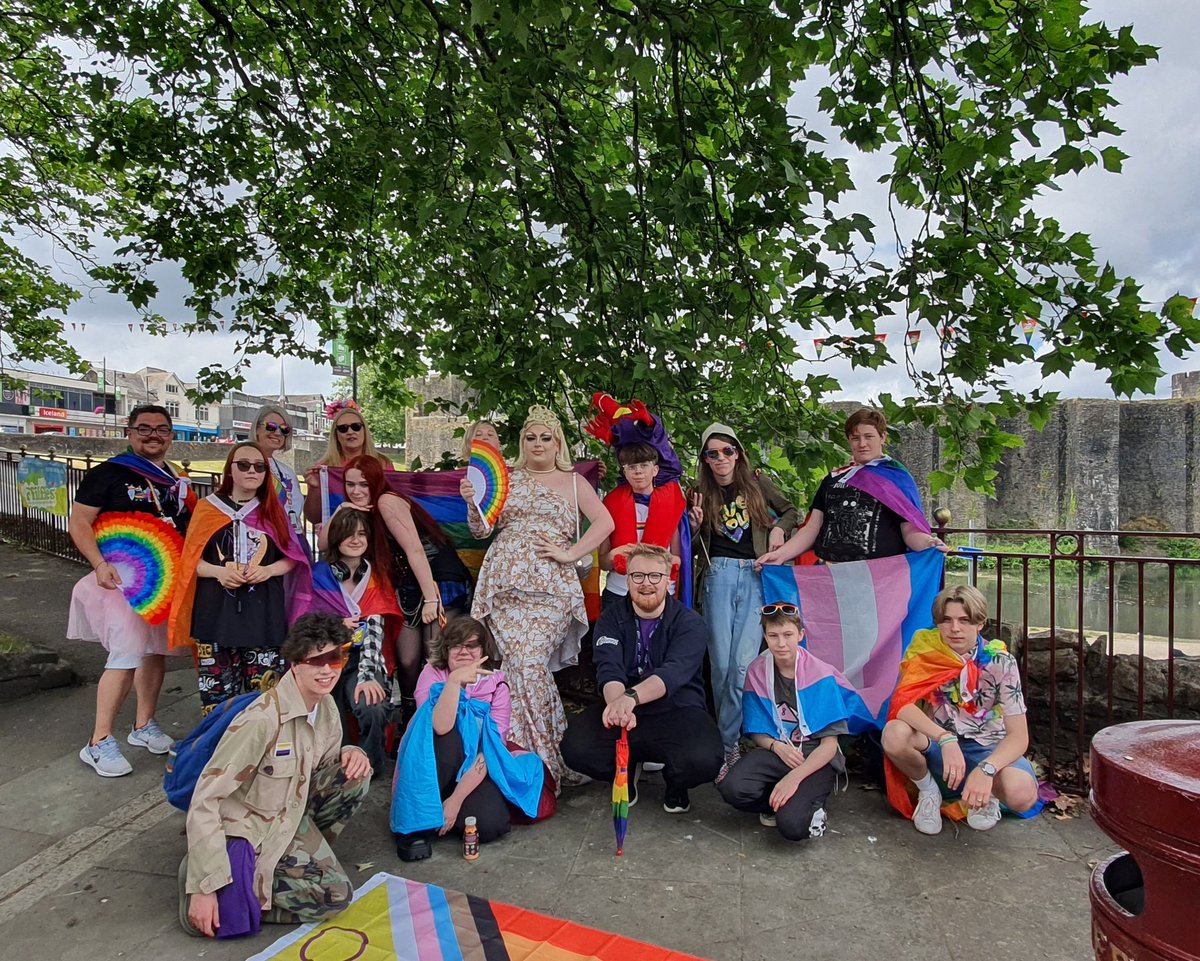 We had a fabulous time at Caerphilly Pride today #youngpeople  #caerphillyyouthservice #GGNP @CaerphillyCBC @pritchar13 @cazjule @ChristinaHarrhy
