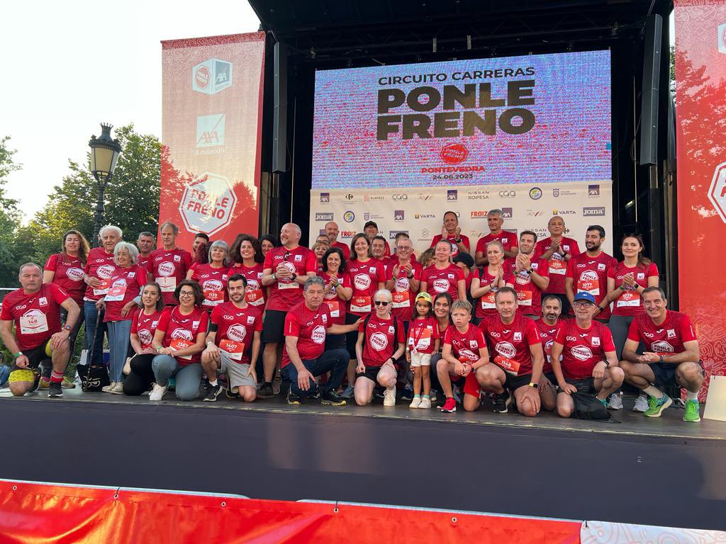 ¡¡Increíble acogida la de la #familiaAXA en Pontevedra!! 😍💙✨🙌 Gracias a todos por ese aporte de ilusión y ganas a este reto que busca dejar en cero el contador de accidentes de tráfico.

<a href="/CarrerasPF/">Carreras Ponle Freno</a> #PonleFrenoPontevedra ❤️