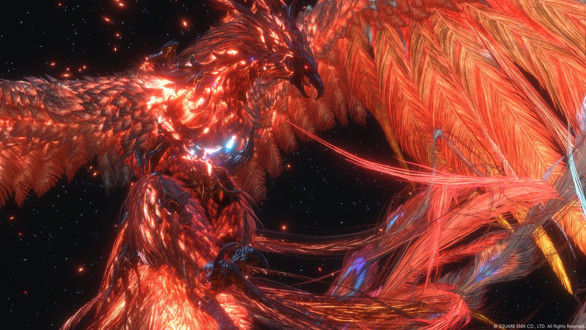 FFVIINovels's tweet photo. - MYTHOLOGY IN FFXVI #3 –

We’ve known since Final Fantasy XVI’s initial trailer and logo reveal in 2020 that the Phoenix would have a prominent role in the game. It features a duel between the firebird and a demonic entity (Ifrit), both of which are represented as having bodies aglow with blazing heat. Phoenix has been a recurring creature in the series for more than 30 years, but are you familiar with the mythical origins of its iconic flames?
It is generally accepted by modern scholars that the phoenix myths should be attributed to classical writers, although there is a degree of crossover with beliefs documented in ancient Egypt. According to early lore, the phoenix lived in Arabia and only returned to Heliopolis (City of Helios), Egypt once every 500 years or so to inter its parent at the Temple of Ra. Helios and Ra were generally the foremost sun gods in the Greek and Egyptian pantheons, respectively.

Ancient Egyptian portrayals of Ra typically included a solar disc above the divinity’s head to symbolise rebirth, which stemmed from the observation that the Sun’s daily cycle involves its disappearance (death) at dusk and re-emergence (resurrection) at dawn. This was eventually adopted by the phoenix motif and developed into a burning nimbus or halo around the bird’s crown, with rays of brilliant sunlight shining forth.

The longevity of the phoenix’s life had already been established in folklore, but it was not until much later that Roman literature proposed the creature renews itself at death rather than there being multiple generations. The fire and rejuvenation properties found in medieval heraldry and contemporary media are primarily drawn from ‘Phoenix’, a 4th century poem by Claudian, himself a Latin writer from Alexandria, Egypt. In the poem, the phoenix is attested to live in a paradise at the eastern edge of the world, where the Sun rises.

According to Claudian, when the bird is ready to shed its aged body, it builds a pyre for itself. Helios, the personified Sun, answers the phoenix’s prayer, letting his radiant warmth ignite the death throne. The phoenix will be consumed by the flames and from the ashes will its renewed form emerge to live again. This is where Phoenix of the Final Fantasy series derives its “Flames of Rebirth” ability from.

If you enjoyed this entry, please RT/QT to share it around.
