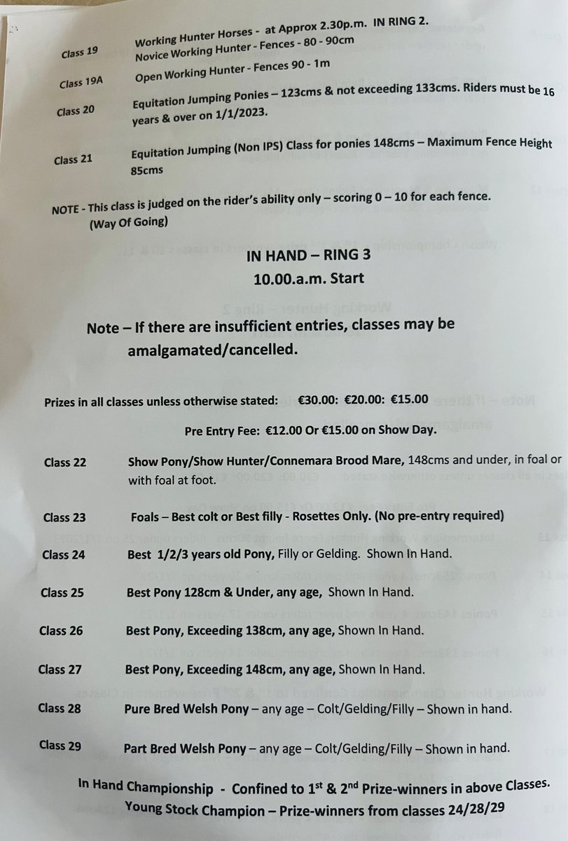 Pony Showing Classes begin at 10am on July 9th. Get your entries in in advance on buff.ly/3MFZOmK

#MullingarAgriculturalShow #MullingarAgriShow #SummerShows #ponies #PonyShowing #RiddenHunter #WorkingHunter