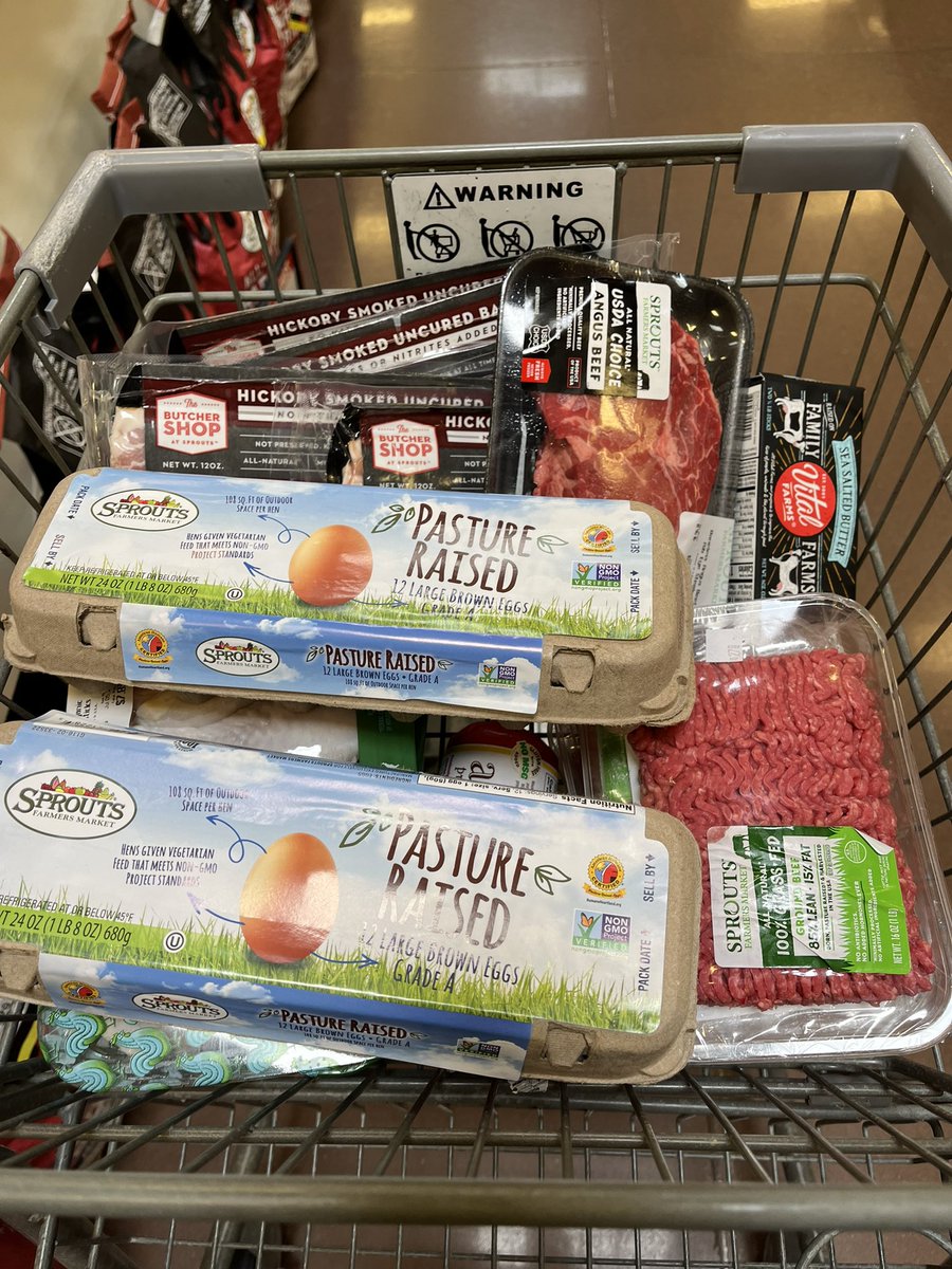 Huge cart full of meat for the week. 💪#ketolife #meatheals #ketovore #brainhealth