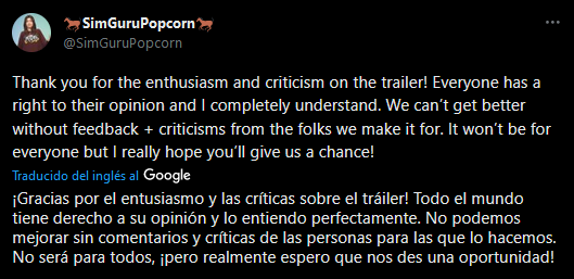Simlish4's tweet photo. NOTICIAS 📢 #SimGuruPopcorn se refirió a las críticas que hubo en la comunidad respecto al contenido de la próxima Expansión #RanchoDeCaballos, alegando que espera que ''les demos una oportunidad''.
¿Qué piensan? https://t.co/A4S2aCegb2