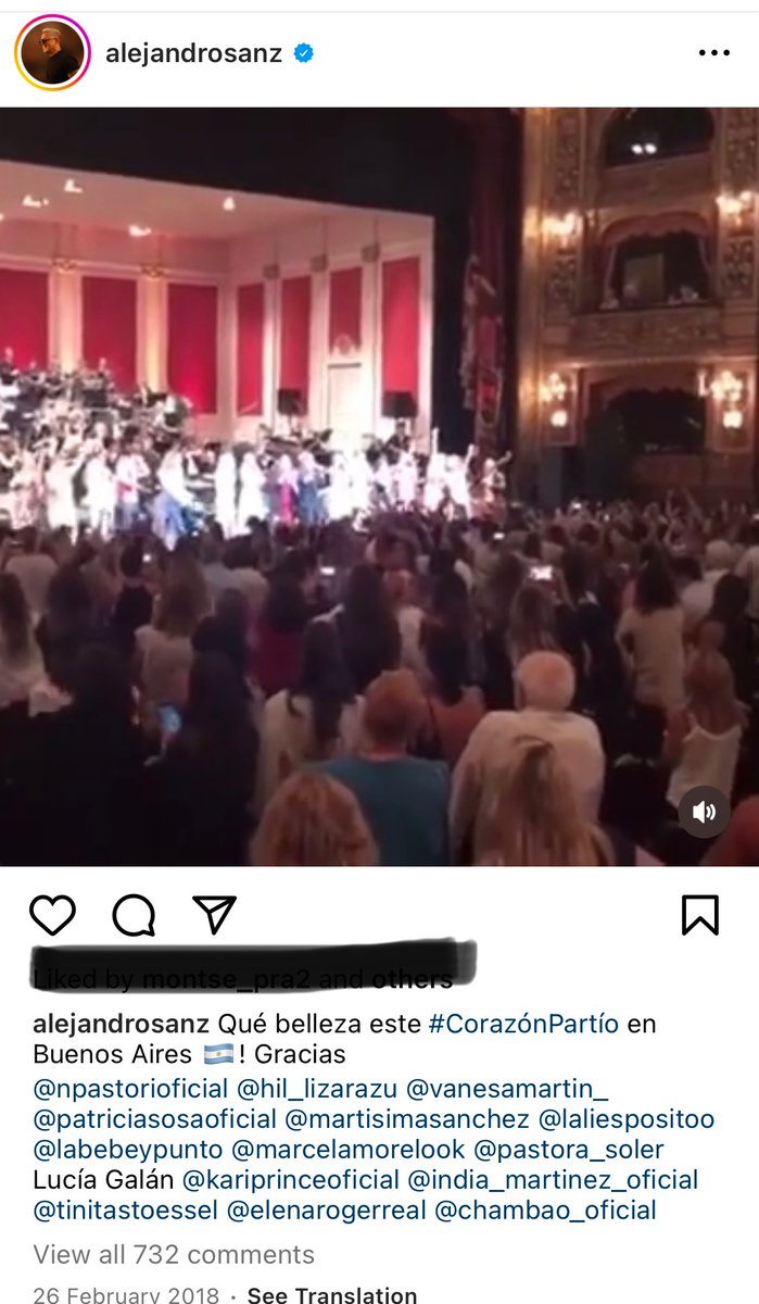 Ay tini va a cantar corazón partio y me recuerda a 2018  cuando la cantó en el Colón con otras cantantes argentinas españolas y ale Sanz las posteo 🥹 una de sus primeras interacciones con Ale Sanz  y pensar que hoy son amigos personales.
