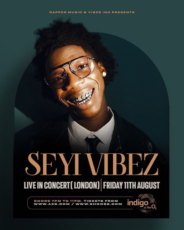 seyi_vibez's tweet photo. If you love Loseyi, I’d love to meet you at the 02 indigo 🇬🇧 on the 11th of August 2023.

Cop your tickets here: https://t.co/ejuCcFEqRT https://t.co/O0QKSitKrF