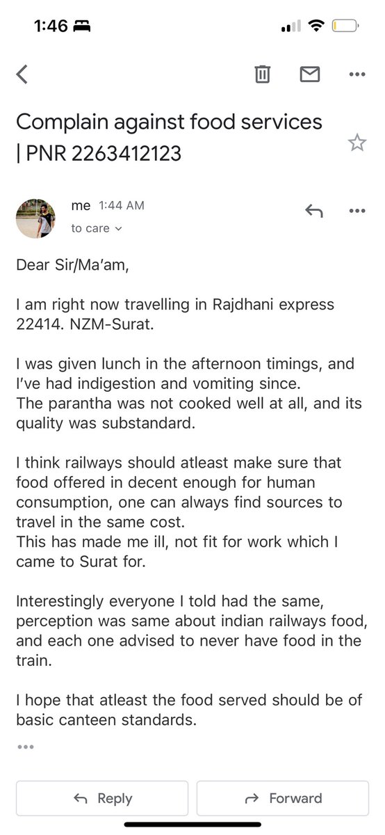 TheSanidhya's tweet photo. @IRCTCofficial @IndianRailMedia @RailMinIndia Really aghast by the quality standards of Indian railways. How do even look forward to match up when our food is of substandard quality. https://t.co/l2B6BcSNgI
