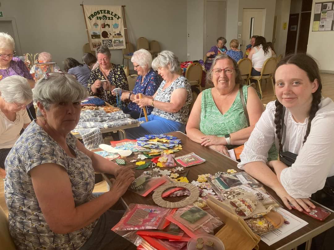 DurhamCountyWI's tweet photo. Great Dabble Day in Frosterley Village Hall today.
A really enjoyable day, lots of crafts, chats and cuppas. https://t.co/LXnHNp92vM