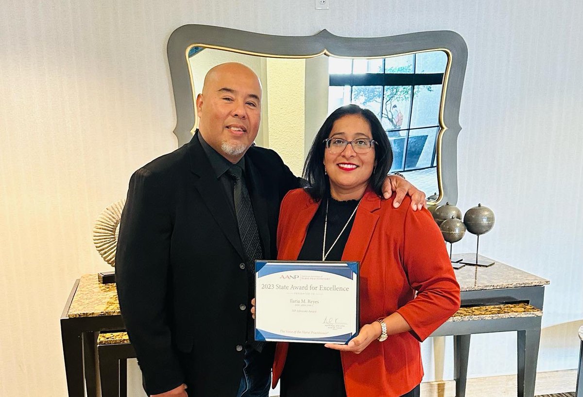 Ilaria63512445's tweet photo. An absolute honor to be recognized as the TX State Advocate Award of Excellence @AANP! I do know the positive impacts our profession has in our communities. Together we can work for a positive healthcare future for our fellow Texans! #NPsLead #AANP #NationalAward #CBAPN #Advocacy https://t.co/sgmyB9wbd5
