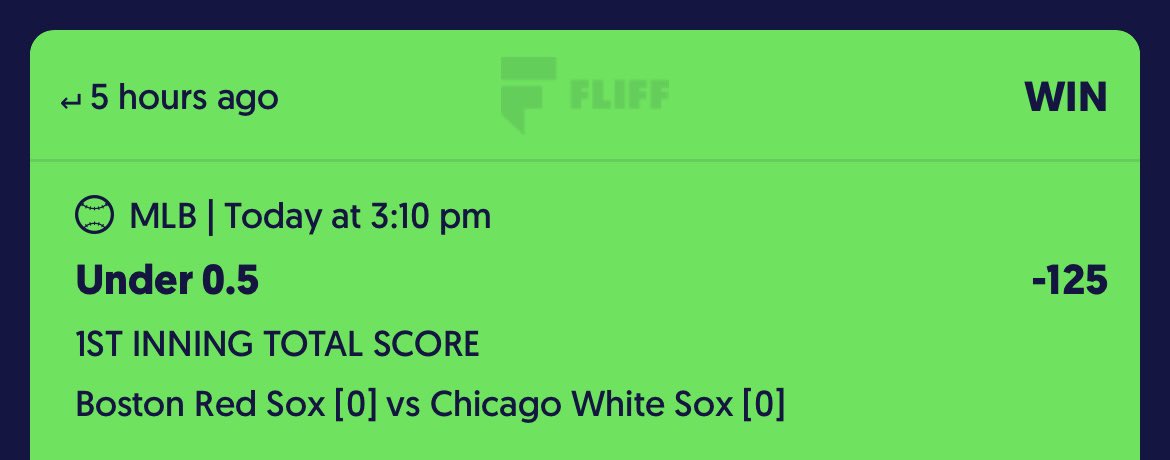 CASH TWO NRFIS, ONE MORE TO GO 🔥🔥🔥😤😤😤

#NRFI #GamblingTwitter #MLB #BettingTwitter #FLIFF