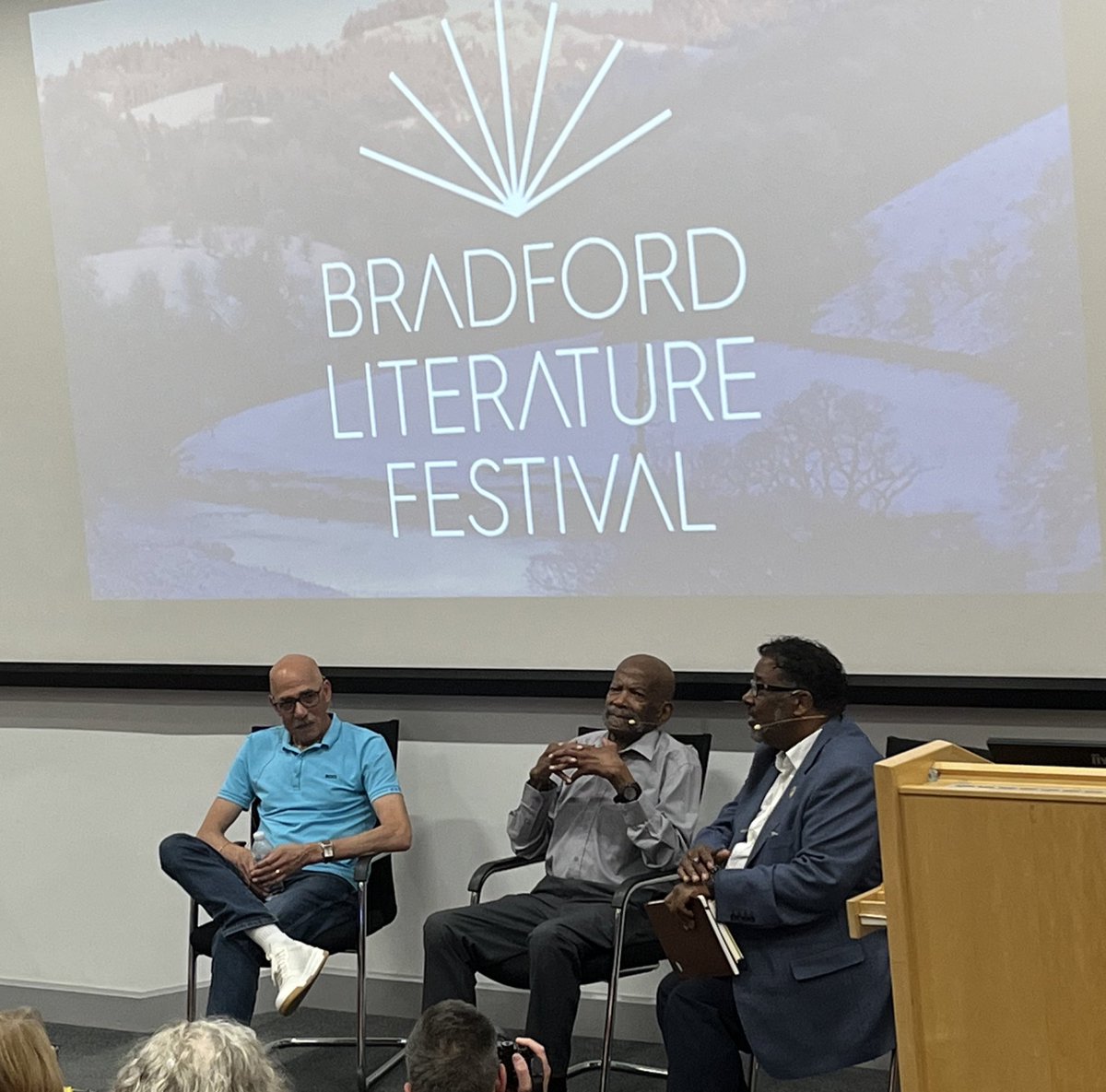 Great afternoon spent @BradfordLitFest listening to this amazing journey and getting my book signed -Alford and @hpg51 . Finding Home : A Windrush Story Order you copy now