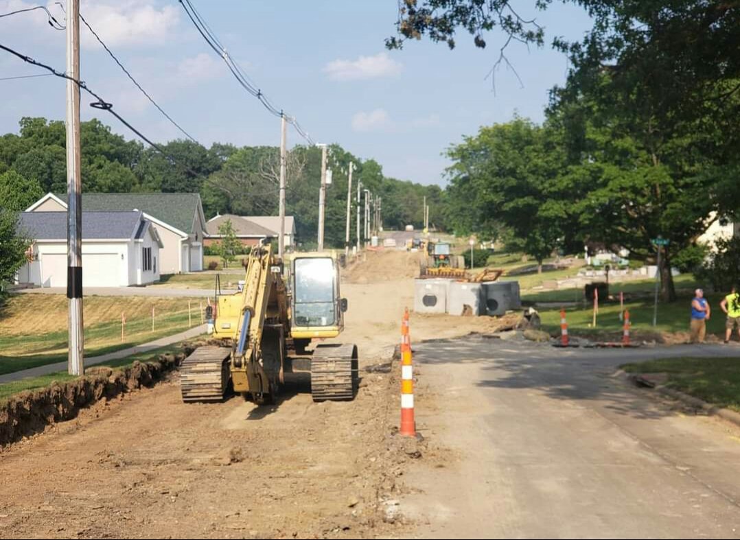 Crews working hard on Fulliam Ave for the school route to McKinley Elementary....