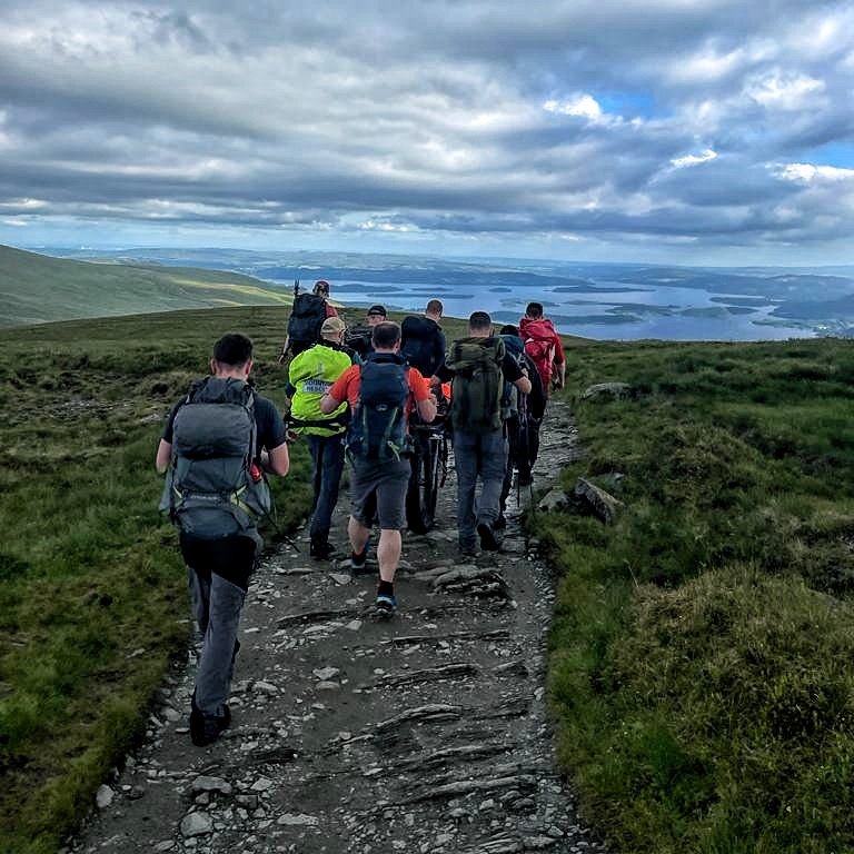 #CallOut 16/23 At 15:20 today, Lomond MRT were called to a walker who had fallen sustaining a possible knee injury on Ben Lomond. Many thanks to the members of the Strathclyde Police Mountain Rescue Team who provided valuable support to the stretcher party.