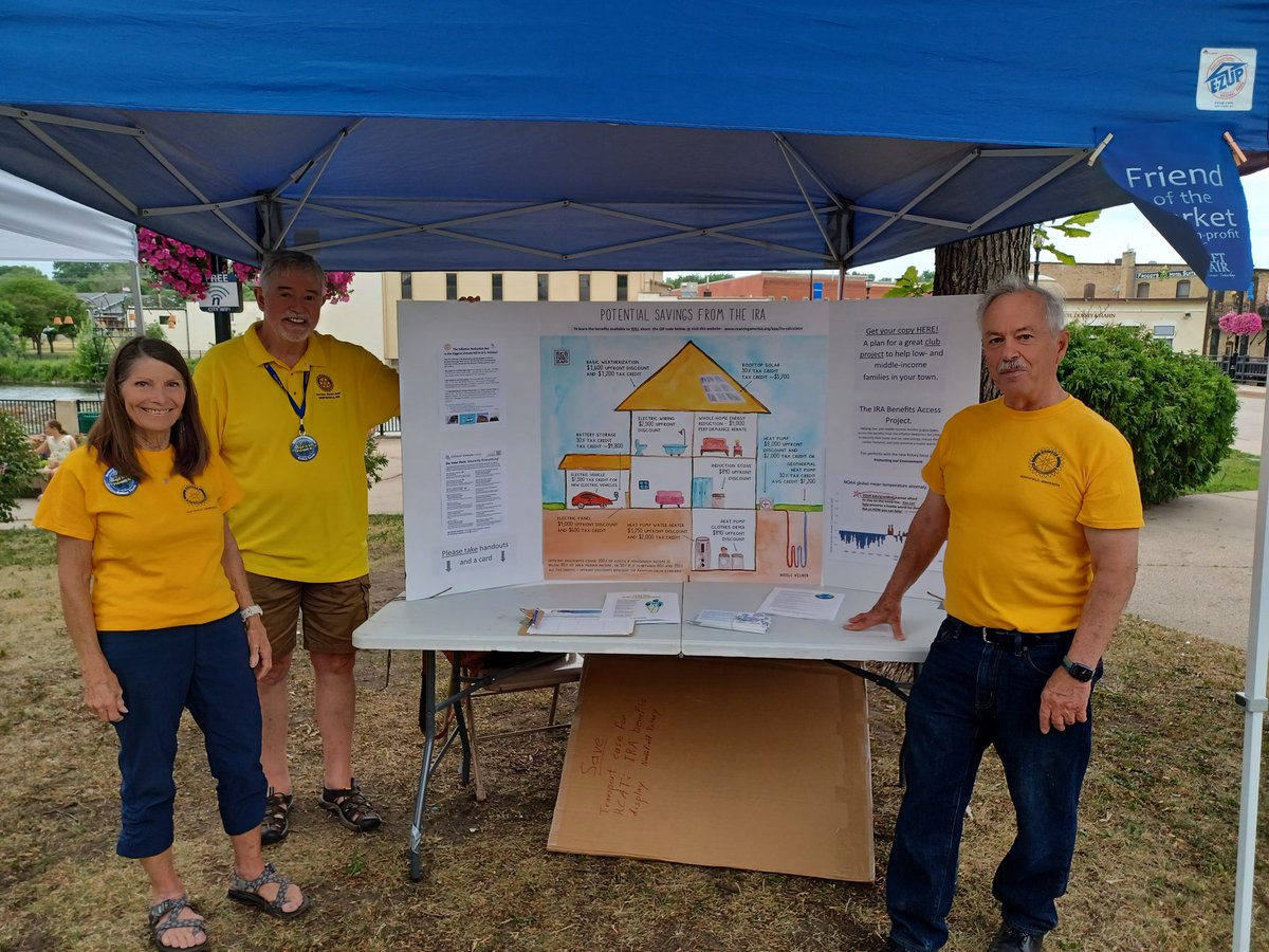 Bruce4CCL's tweet photo. Rotary Climate Action Teams are stepping up to the tables to spread the IRA good news. #rcats #Rotary https://t.co/NGJpyfoD0n