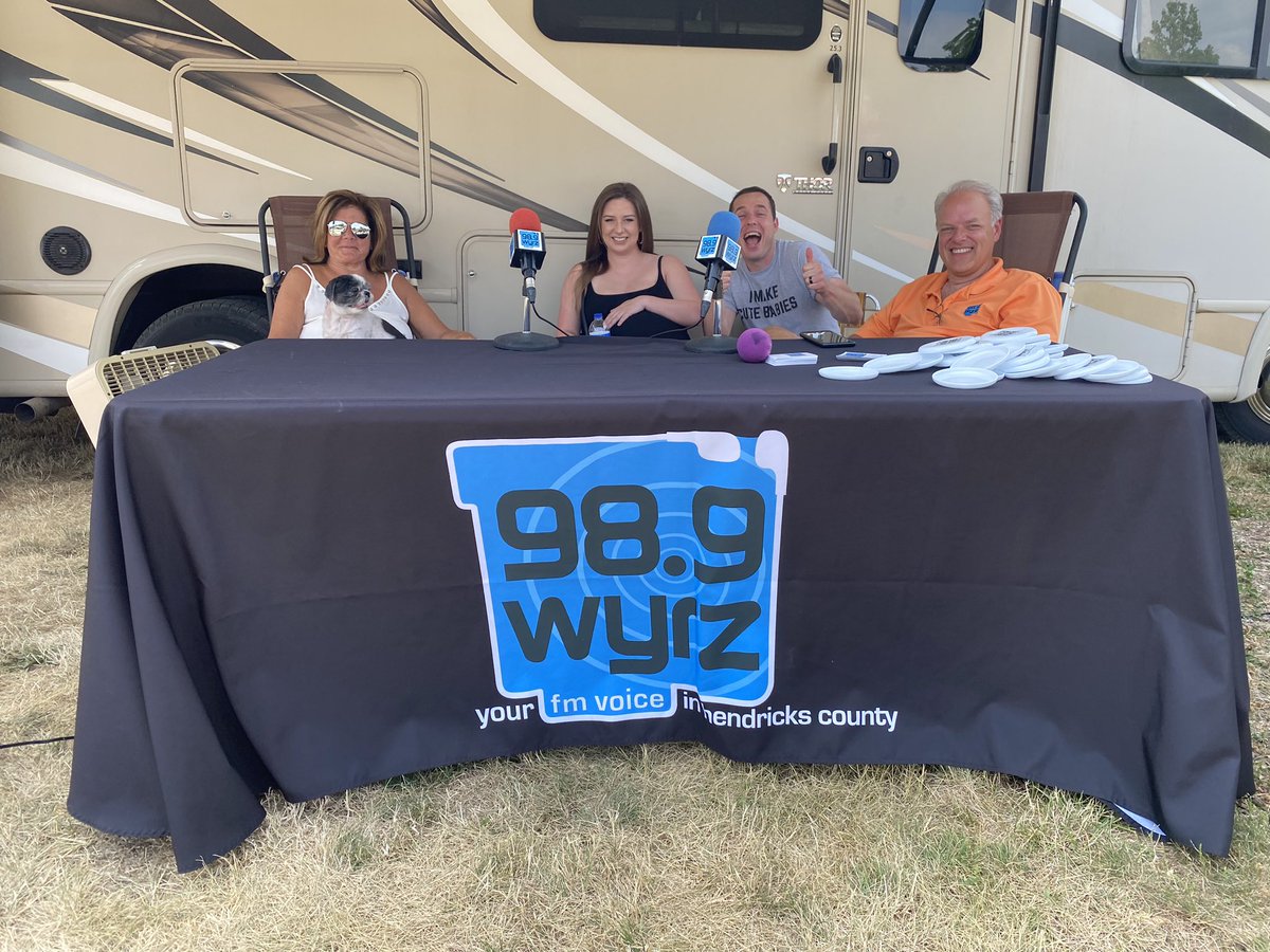 Big day in @HendricksCounty The Hendricks County Rib-Fest is on!  @WYRZ989 with the toons and synched to fireworks at 10pm. Swing by to rap with Shane Ray. His wife Teresa Ray. The legend that is @RobMKendall and his beautiful wife Gabby!  Yummmm. BBQ. (Burp) @KrobShow is here!