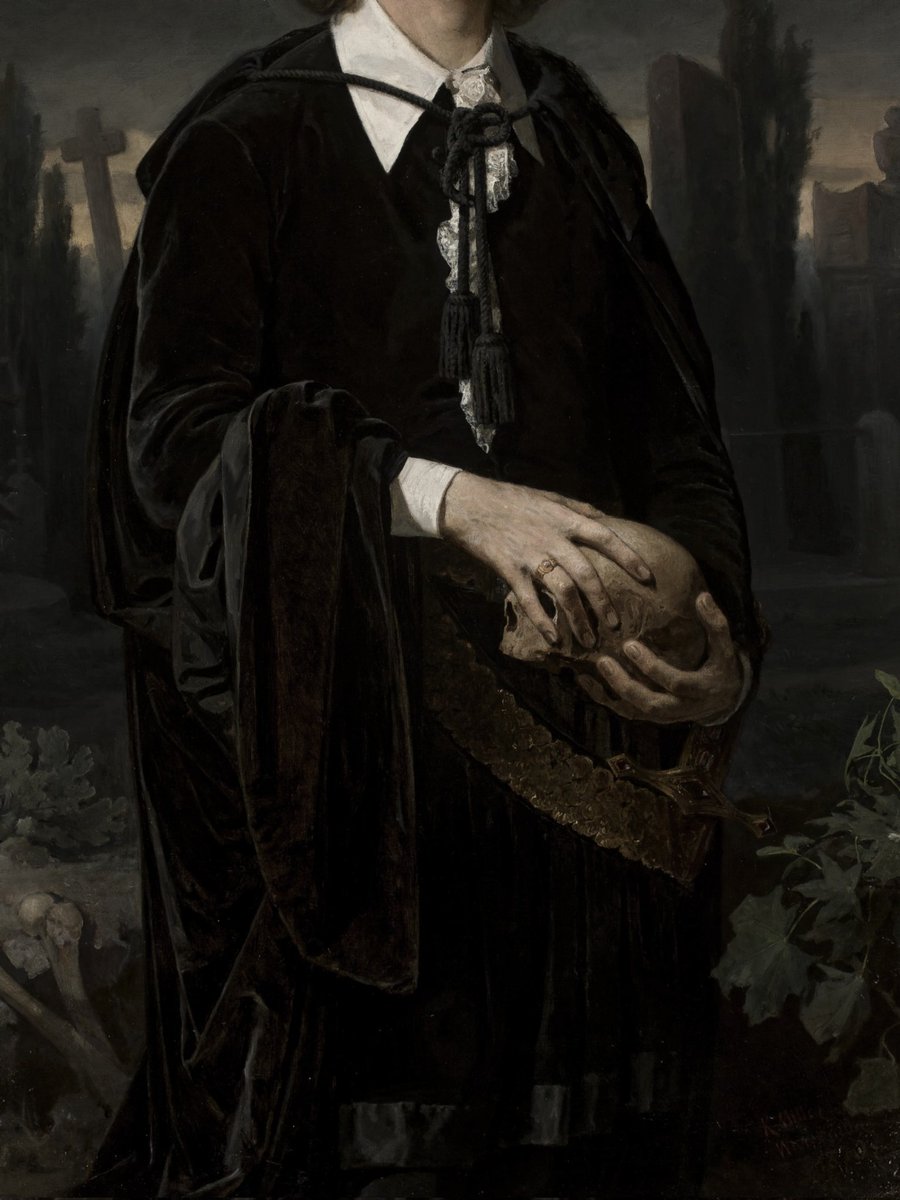 Portrait of Wincenty Rapacki as Hamlet, 1870, by Karol Miller (detail)