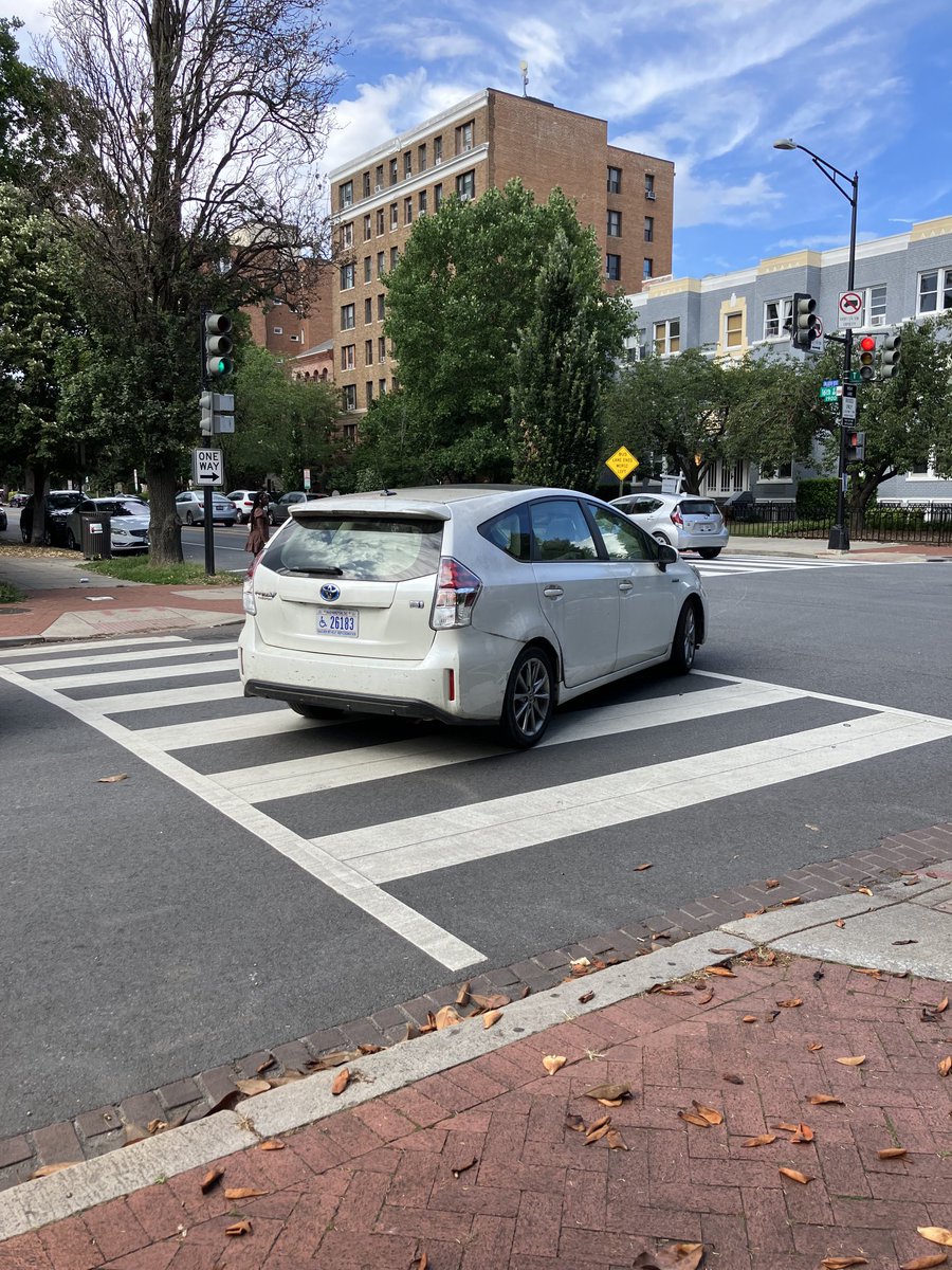 I’m just going to start posting pics of reckless drivers in my neighborhood. This impatient driver didn’t like being second in line waiting for the light to change so swerved around the car ahead and into the crosswalk where I had planned on crossing.