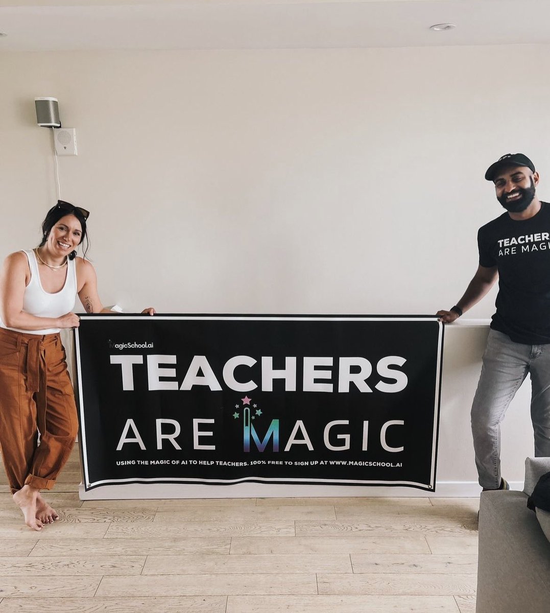 Me and the <a href="/magicschoolai/">MagicSchool AI 💜 🪄✨</a> team will be at <a href="/ISTEofficial/">ISTE</a> starting tomorrow!      Find us in our Teachers are Magic t-shirts!  #istechat #ISTE #istelive #istelive23 #teachersaremagic #magicshool
