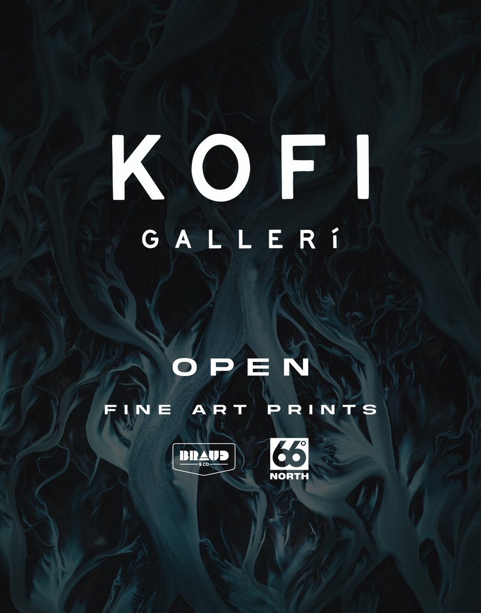 I'm so excited to announce that KOFI Galleri is now open! Join @benjaminhardman and myself for an opening party on Thursday, June 29th at 7pm! We're located on: Geirsgata 17, 101 Reykjavik (on the corner by the harbor).