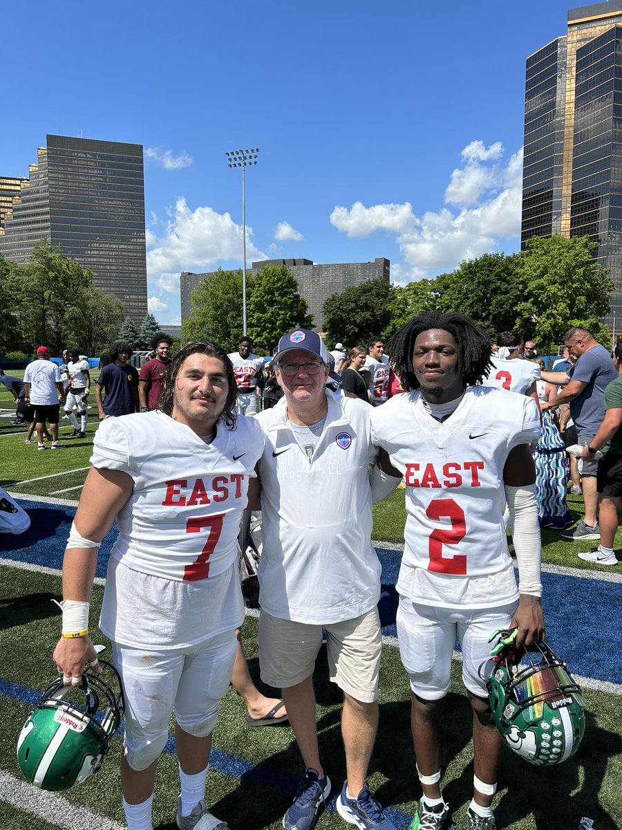 Great day with these two Cats at the <a href="/michiganhsfca/">MHSFCA</a> All Star Game today.  Loved being able to see you ball out today. #Family #NoviPride
