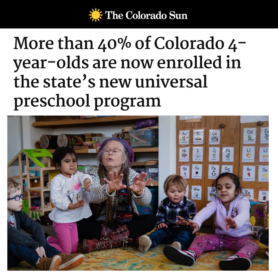 We are so excited to be launching universal preschool this fall, saving families money and giving our youngest Coloradans the strongest possible start.

bit.ly/44gBGyw