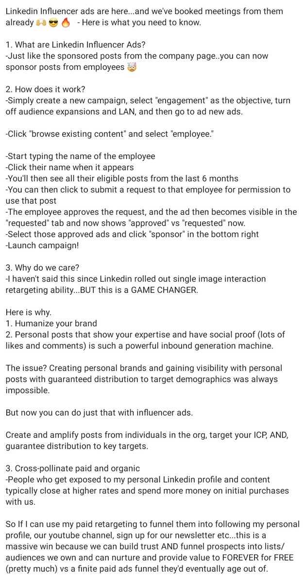 @LinkedIn Influencer's Ad are out.

Curious if someone is testing it from #ppcchat?