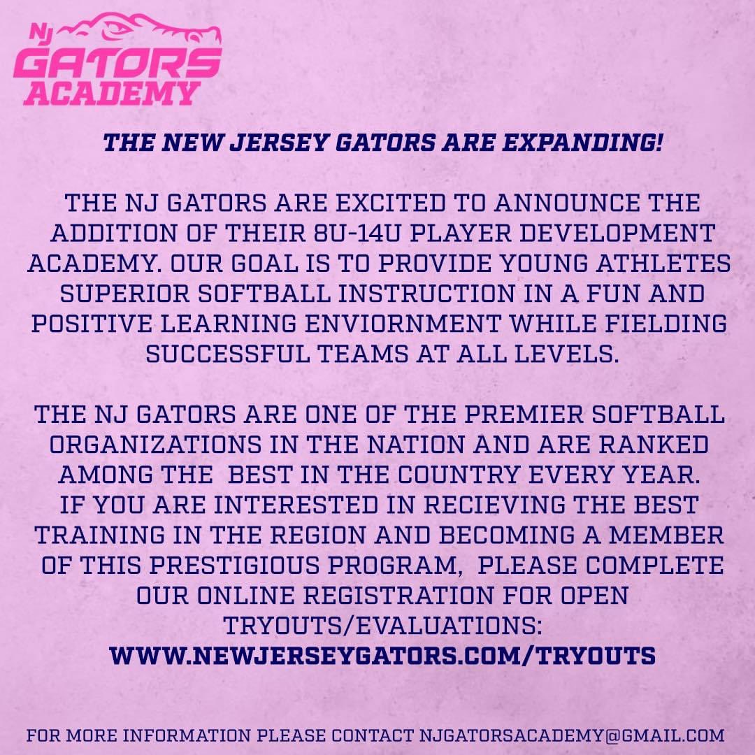 Winners are born, Champions are made. For the absolute best training, register here: newjerseygators.com/tryout-registr…