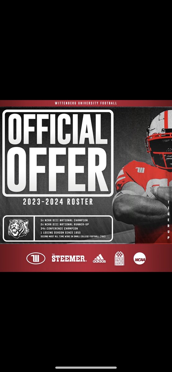 Blessed to receive my 3rd offer from Wittenberg! Thank you <a href="/coachjo51/">Jovon Johnson</a> for the opportunity. <a href="/CoachNMoore/">Nate Moore</a> <a href="/SpencerLeno/">Spencer Leno</a> <a href="/CoachTMcGuire1/">Travis Mcguire</a>