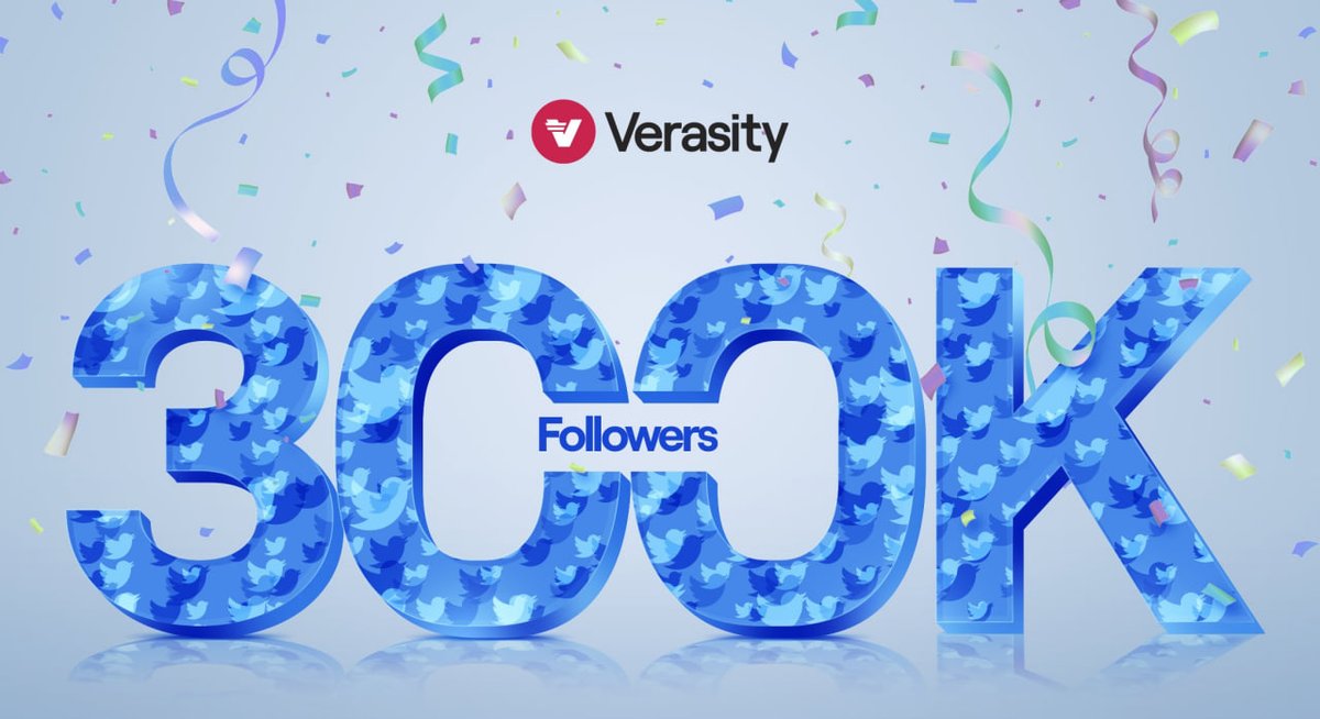 To celebrate 300k followers on twitter we are airdropping #VRA to all active supporters Check $VRA eligibility and claim on our site: 🔗 claim-verasity.org #usdt #SEC #DOGE $PSYOP $KAS #VeChain #Floki $Vet $BEN $GME $SHIB #HEX #ben $GALA Zealy $ben $GME #USDT $BCH