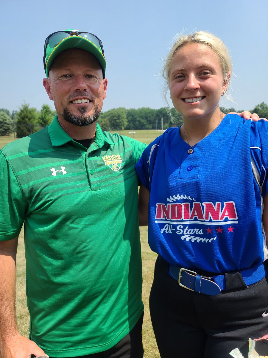 mommamcclain73's tweet photo. Grace representing Eastside High School today in her final high school game at the 2023 SCAI North/South Classic. The best ~40 just graduated seniors from the State of Indiana doing what they love ❤️ 

@gracemcclain_23 
@BlazerSoftball0 https://t.co/nOnjHBvsmf