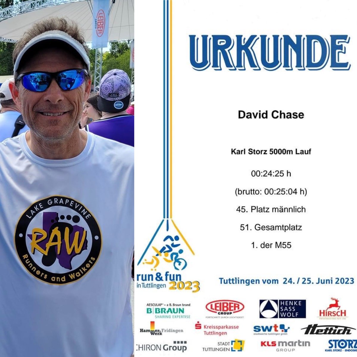 #RAWAroundtheWorld and in Germany 🇩🇪! Our club president, David Chase, ran a 5K “warm up” today. He’s running a Half Marathon tomorrow.