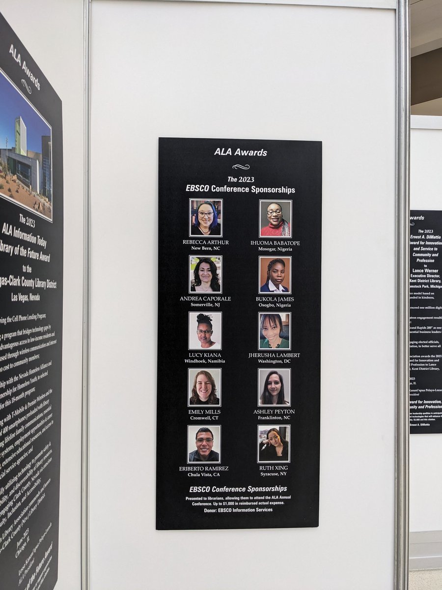 It's pretty darn awesome looking at all the librarians being awarded and finding myself in the mix! I'm honored. Thank you to <a href="/EBSCO/">EBSCO</a> &amp; <a href="/ALALibrary/">American Library Association</a> but most of all to <a href="/joycevalenza/">Joyce Valenza</a> <a href="/RutgersCommInfo/">Rutgers School of Communication and Information</a> &amp; <a href="/SBHSLibrarian/">Lisa Manganello</a> for teaching &amp; inspiring me ❤️📚❤️ 
#ALAAC2023 <a href="/SomervilleHSNJ/">Somerville High School</a>