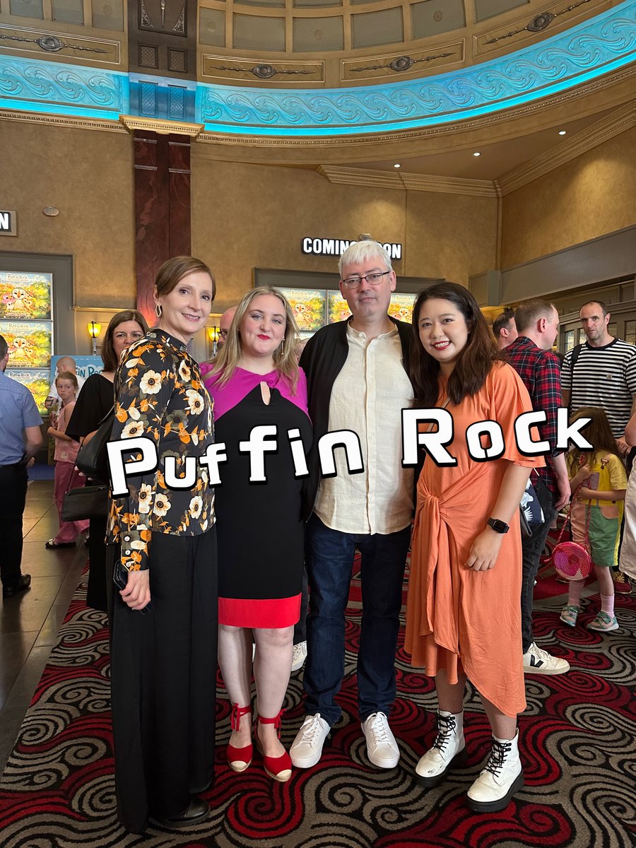ValleyMoonUK's tweet photo. So excited to be in Derry for Puffin Rock and the New Friends premiere and see everyone again!😊 What a lovely film!  @lorrainelordan @nora877 @amanandink @CheersDogEars @CartoonSaloon #PuffinRock https://t.co/UHb8q3LqWy