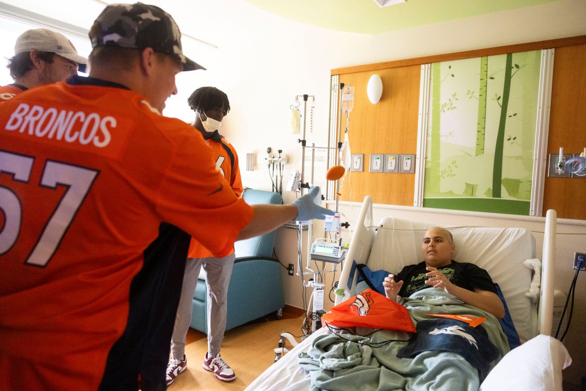 The <a href="/Broncos/">Denver Broncos</a> home opener is just 78 days away (but who’s counting?). A group of #rookies came by the hospital this week to get our patients and team members pumped for the season ahead. Thanks for stopping by! #GoBroncos