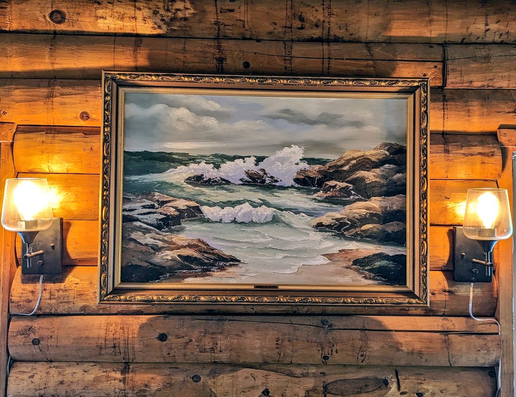 'The Cove' signed by Wilcox

I've had my eye on this gorgeous painting at the thrift store for months, today was the day I broke down and bought it.
Isn't it incredible??

#thrifting #ocean #stormysea #oilpainting