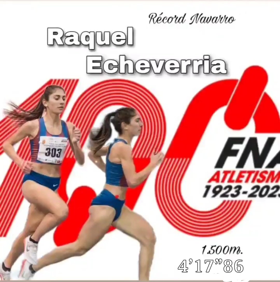 Y como finalizar un gran sábado??
Pues con un nuevo récord navarro absoluto.
Esta vez para <a href="/raquelechevee/">Raquel</a> en 1500m.
Deja la marca en 4'17"86!!!
Increíble!!