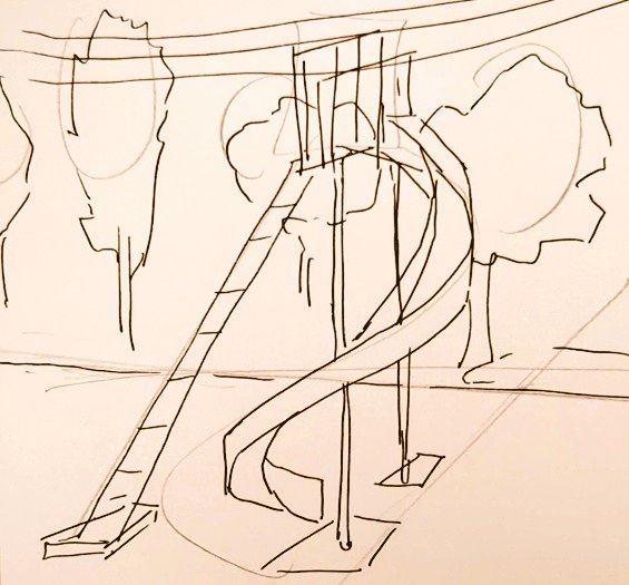 #1日1模写 Ⅲ　180/365
今日は筋肉人体と、くねくね滑り台でした✨
筋肉の場所を覚えたいな〜🌸🥰 https://t.co/ZfTZaSVpvj