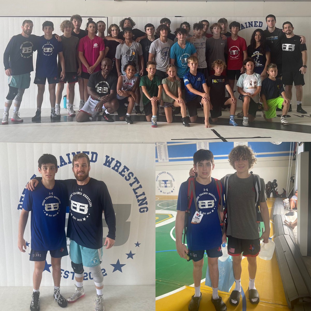 2 Texas boys, Dom and Luke,at the Beebe Trained camp in Tampa/St Pete!  It’s great to get Dom back in his old gym every summer, and this year he brought along his buddy!

@JacketWrestle @TCHSWrestling @spartanmatclub @WrestlingTexas @BeebeTrained #JFND