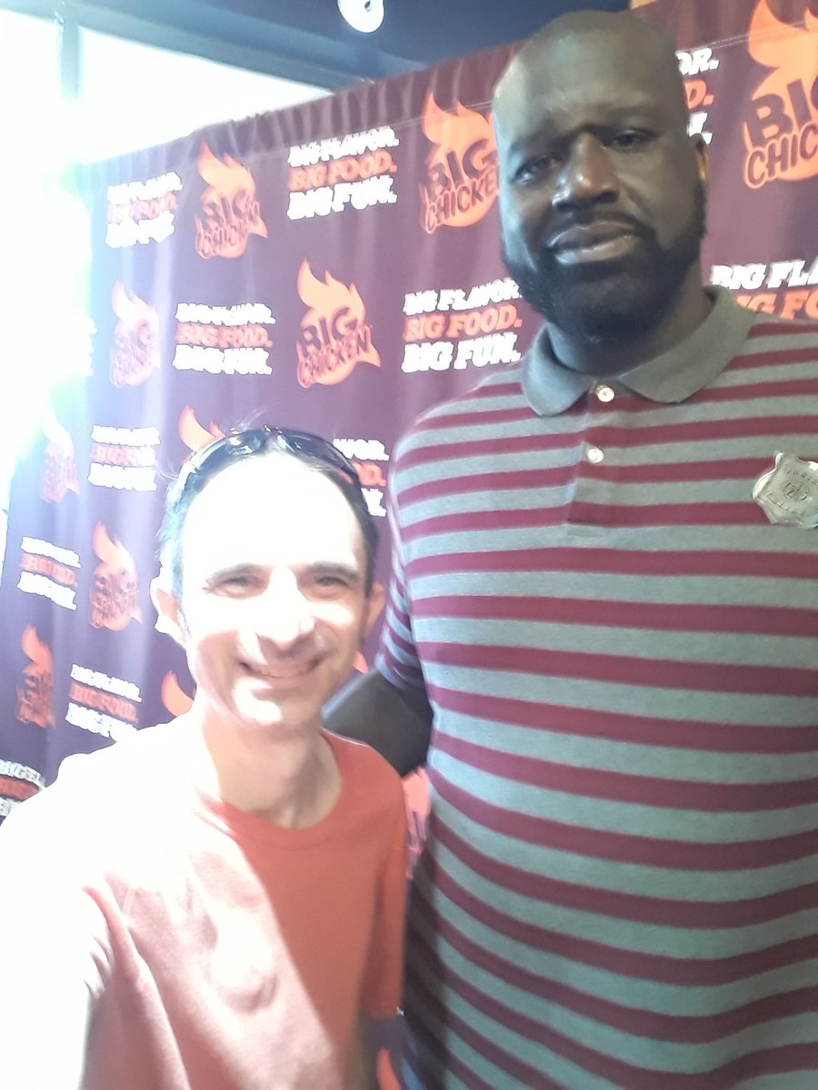 Great meeting you @SHAQ today! @BigChickenShaq grand opening is on in Houston! #shaq