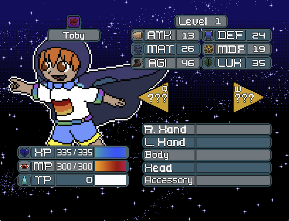 Knightly44's tweet photo. Finally made a new status menu!
#rpgmaker #pixelart #gamedev #indiedev https://t.co/hVQGRvZBEf