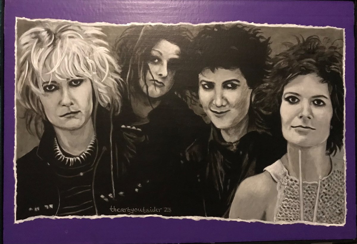 The Slits ~ Acrylic on cardboard 
#theslits #womenofpunk #acrylcpainting #acrylicart