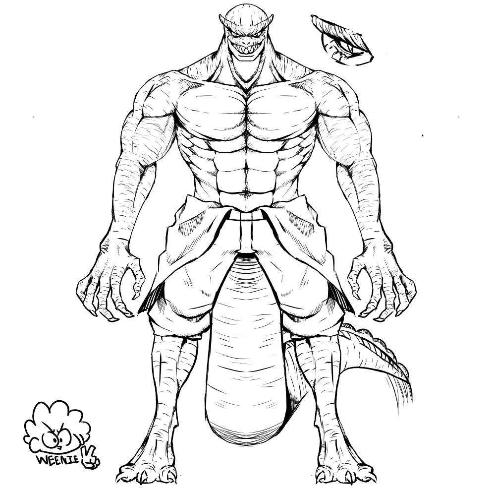 Ryu Ryu no Mi, Model: Spinosaurus Concept Art
Feel free to use it for modelling. 
Styled after some of the <a href="/RELLGames/">RELL Games</a> Zoans 
#Roblox #RobloxDevs #RobloxDev #robloxart