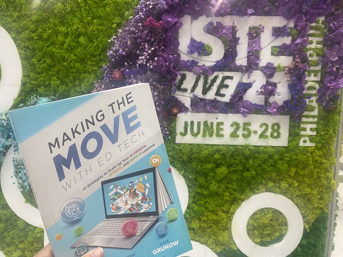 jlbowling's tweet photo. I got my copy of #MakingTheMove at #ISTELive today! Itโs jam packed with strategies to improve student learning and written by this amazing team @drjennparker @hickstro @K_Grunow #RITS https://t.co/jdASXb0vN8