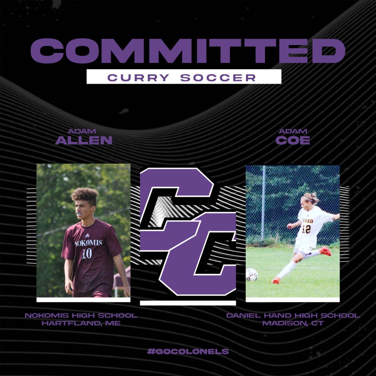 🚨 Player Announcement 🚨  Adam Allen and Adam Coe will be joining the team at preseason camp this fall! #gocolonels #bleedpurple #committed #currycollegeathletics #welcome #ccms