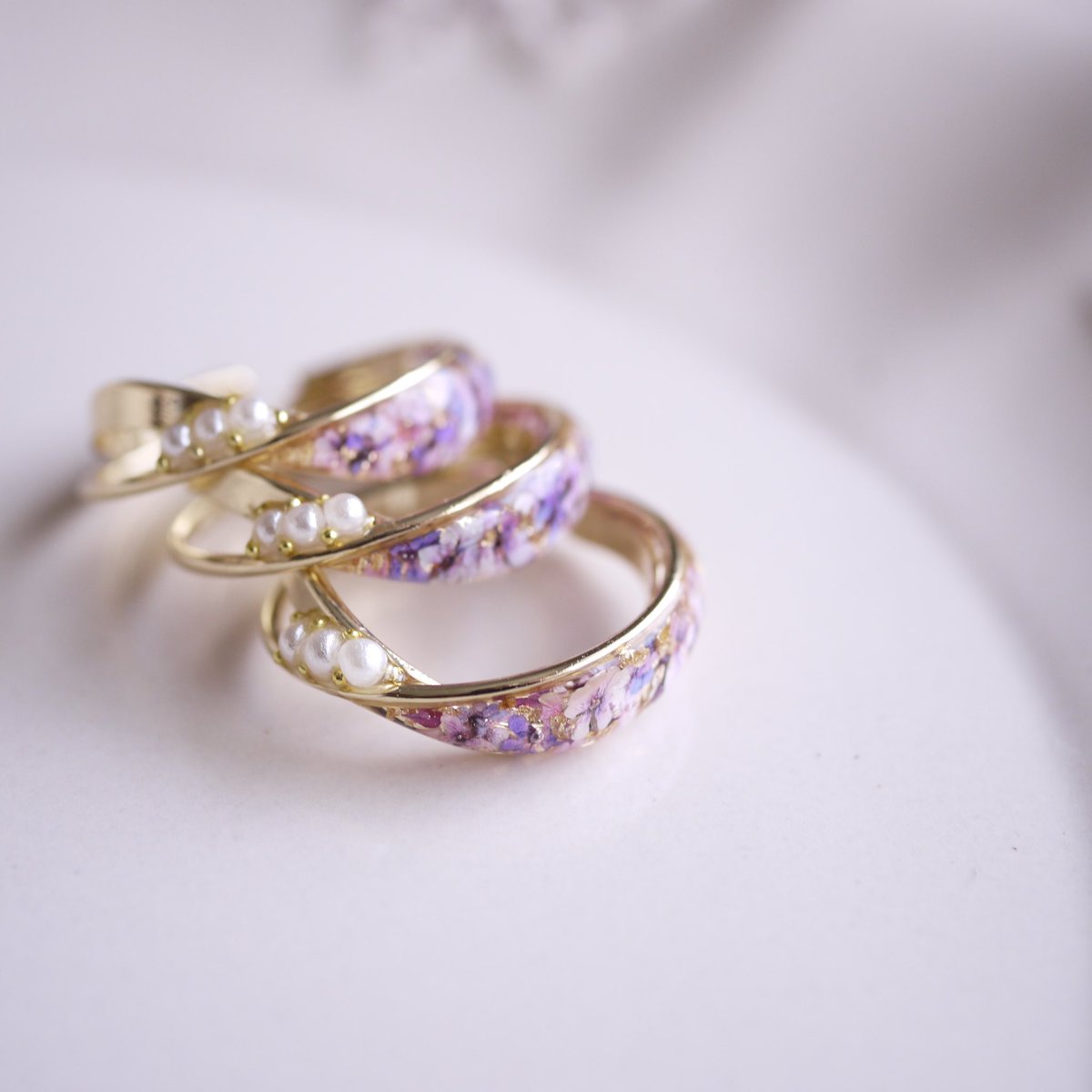 フラワーパヴェリング💍
パープル💜