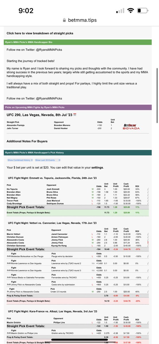 RyansMMAPicks's tweet photo. Finally a winning week to get us back on track! Transparency first — always! Trusting the process and looking to have a strong 2H with @CageCashPodcast https://t.co/VtIkksJX3J